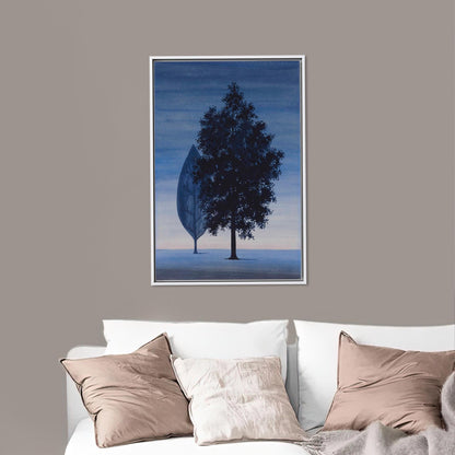 Navy Blue Surreal La Clairvoyance Canvas Print
