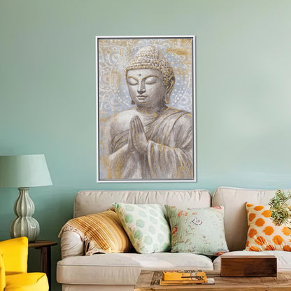 Buddha Printed Modern Canvas Print, Personalized Asian Poster, Buddhist Artwork for Home Decoration