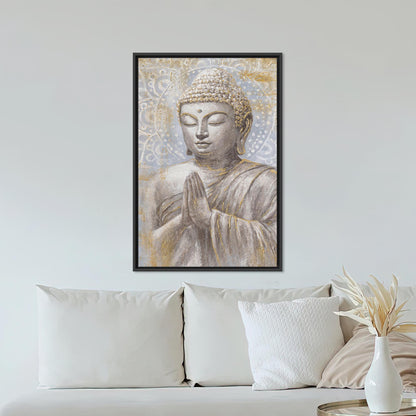 Buddha Printed Modern Canvas Print, Personalized Asian Poster, Buddhist Artwork for Home Decoration