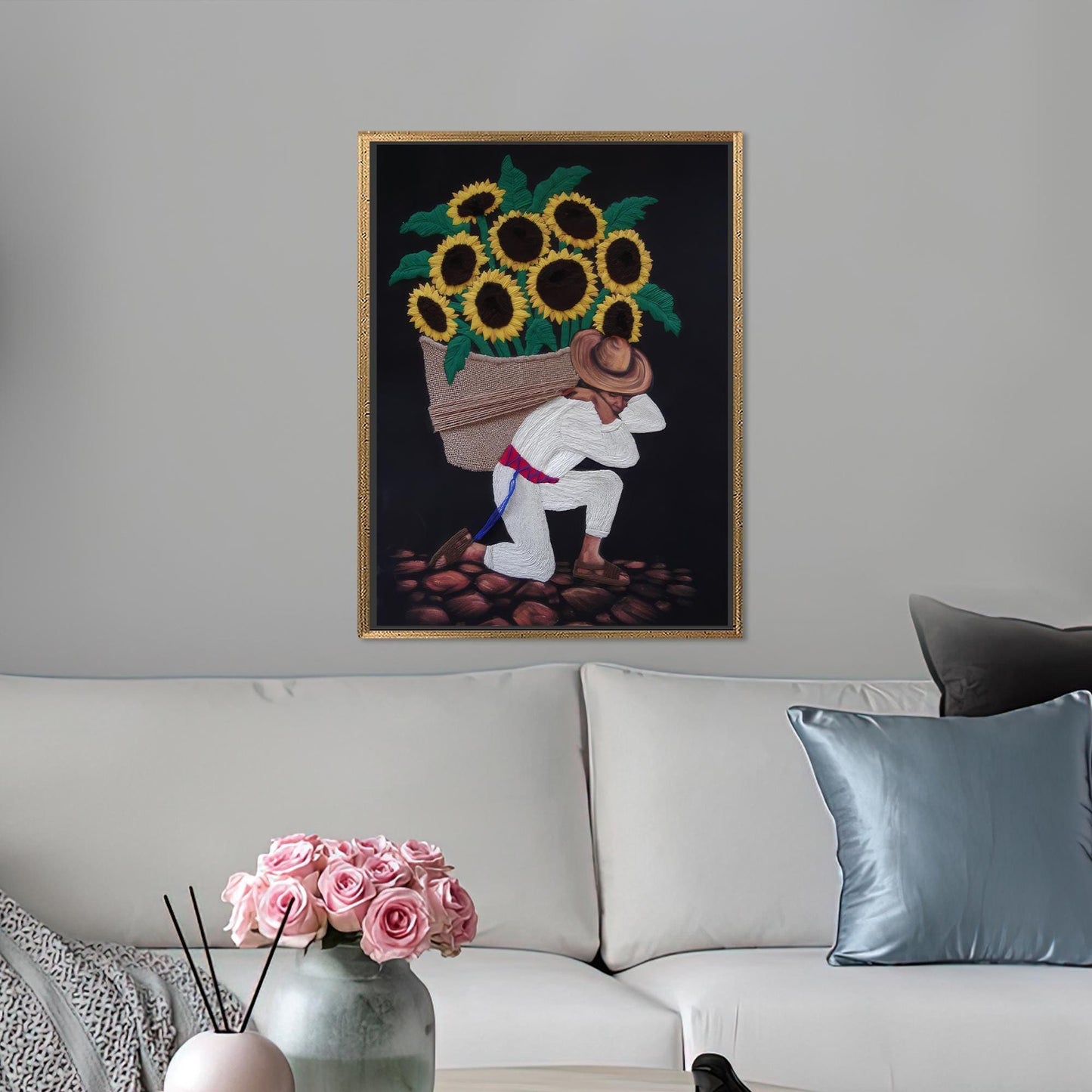 Sunflower Botanical Canvas Print