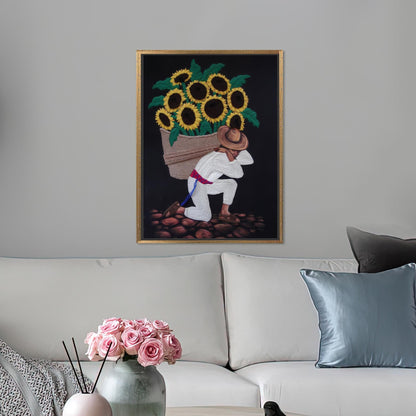 Sunflower Botanical Canvas Print