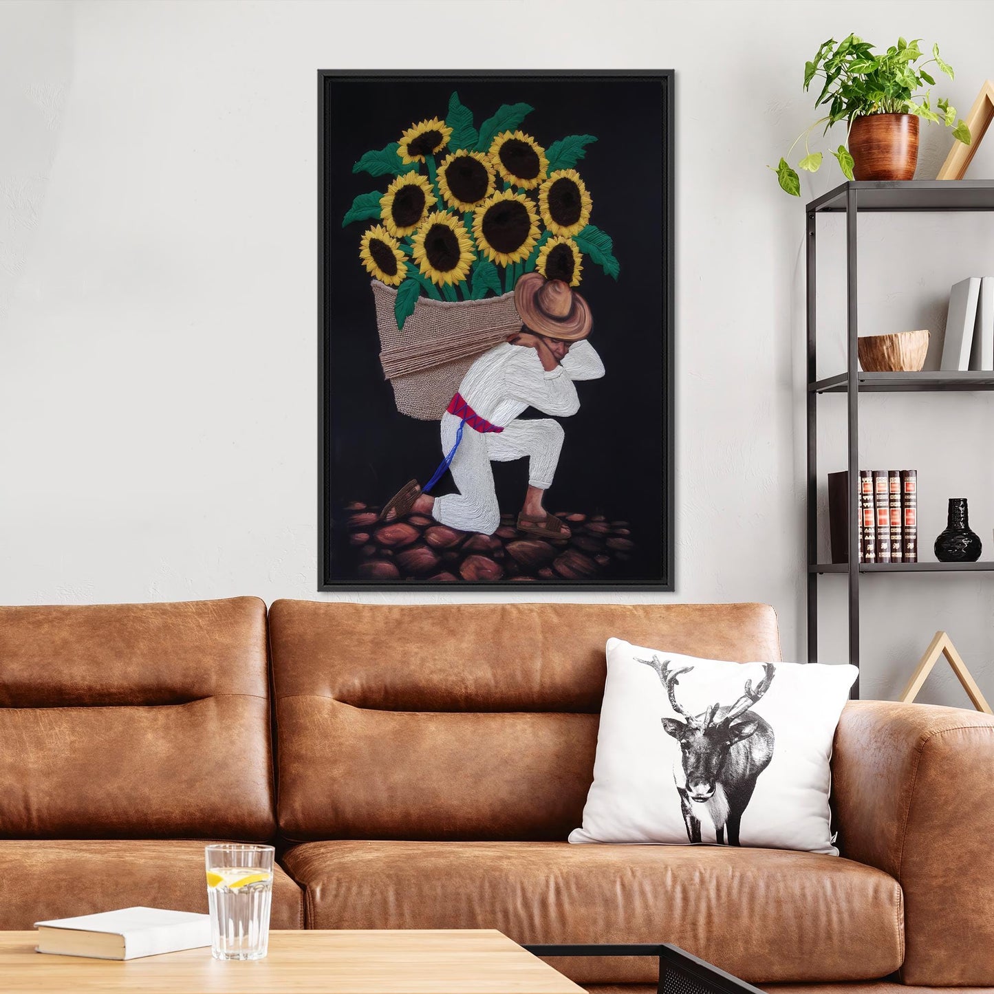 Sunflower Botanical Canvas Print