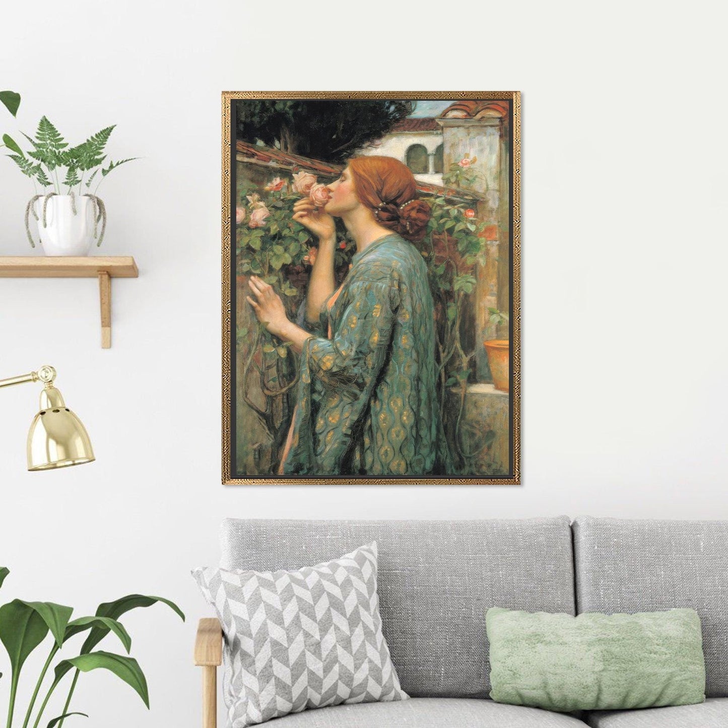 Woman Bedroom John William Waterhouse Canvas Print