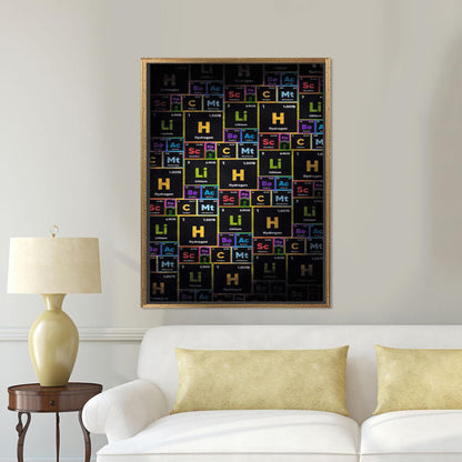 Periodic Table Chemical Couple Canvas Print