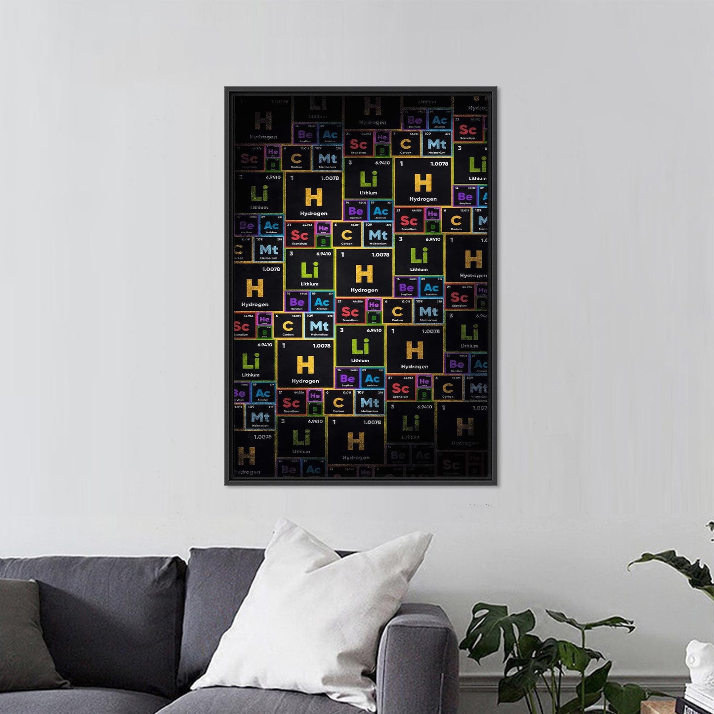 Periodic Table Chemical Couple Canvas Print