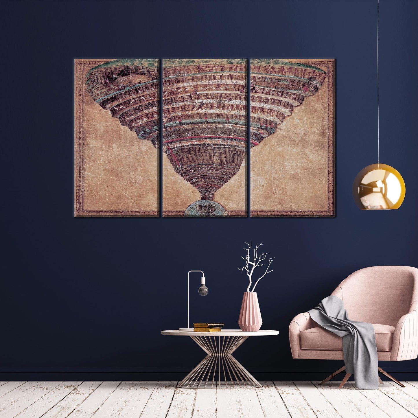 Divine Map Hell 3D Effect Canvas Print