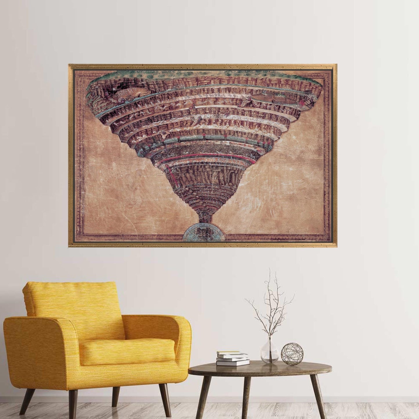 Divine Map Hell 3D Effect Canvas Print