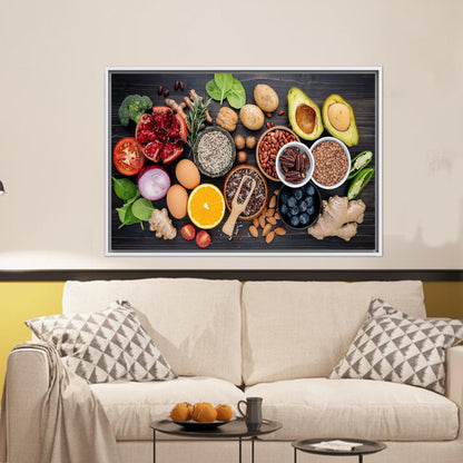 Spice Fruits and Vegetables Theme Canvas Print