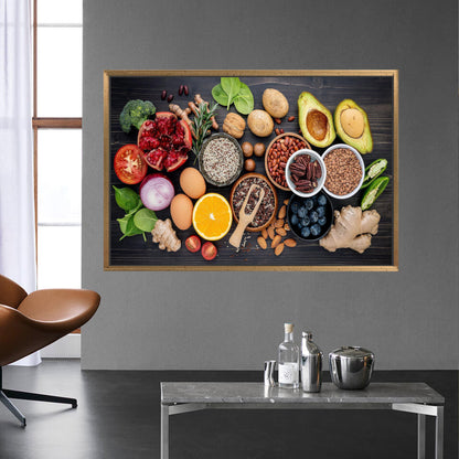 Spice Fruits and Vegetables Theme Canvas Print