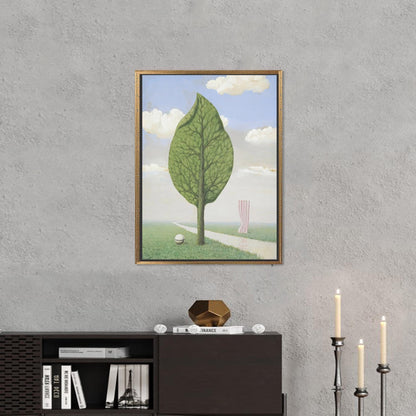 Abstract Green Tree Canvas Art - Teacher Gift, Green Wall Hanging, Office Decor
