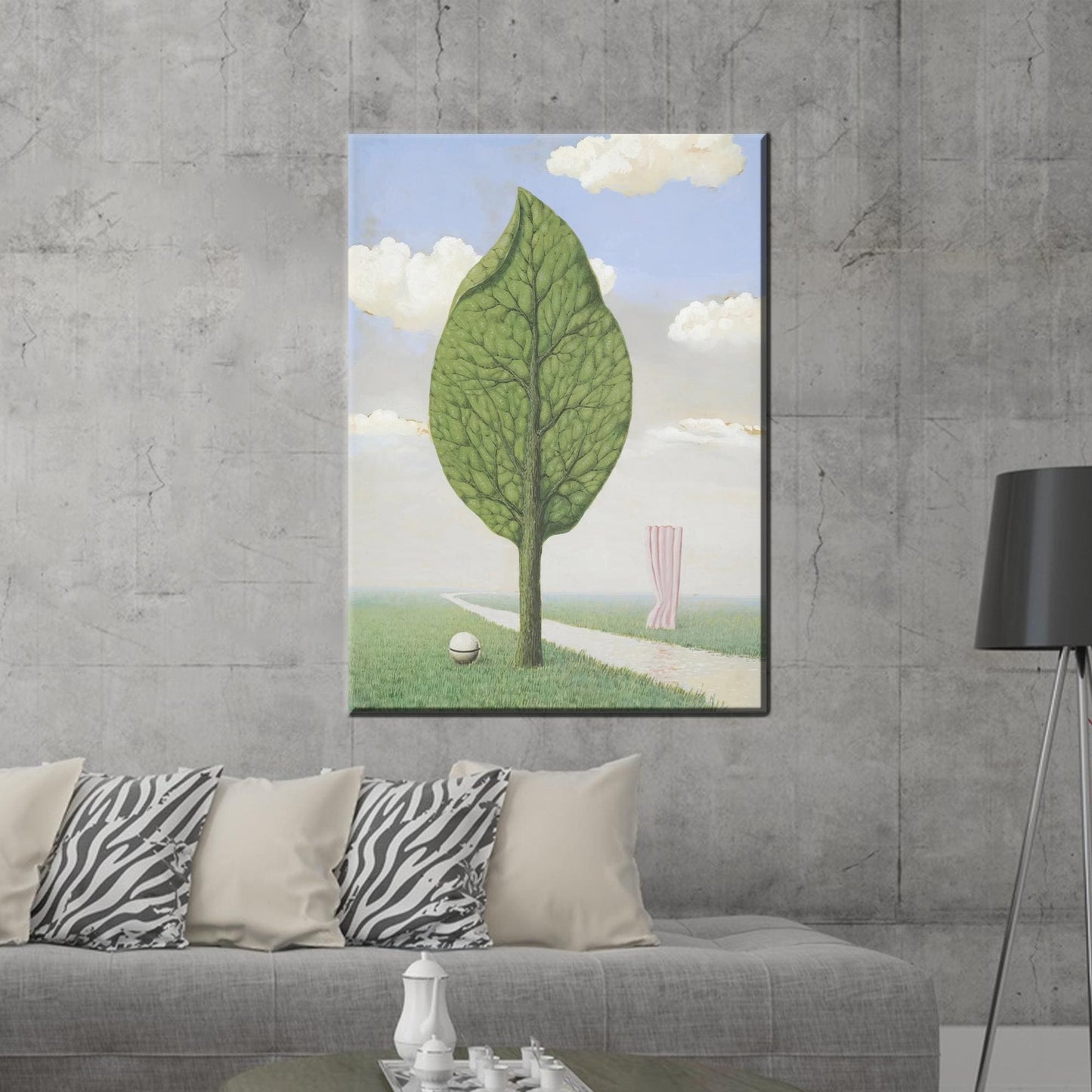 Abstract Green Tree Canvas Art - Teacher Gift, Green Wall Hanging, Office Decor