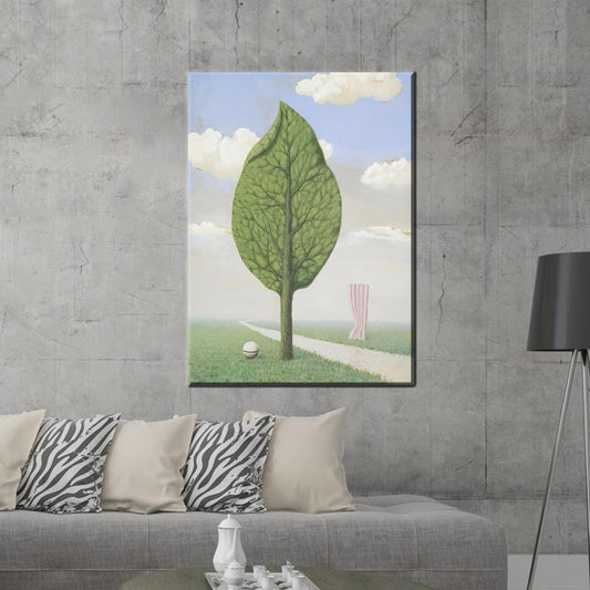 Abstract Green Tree Canvas Art - Teacher Gift, Green Wall Hanging, Office Decor