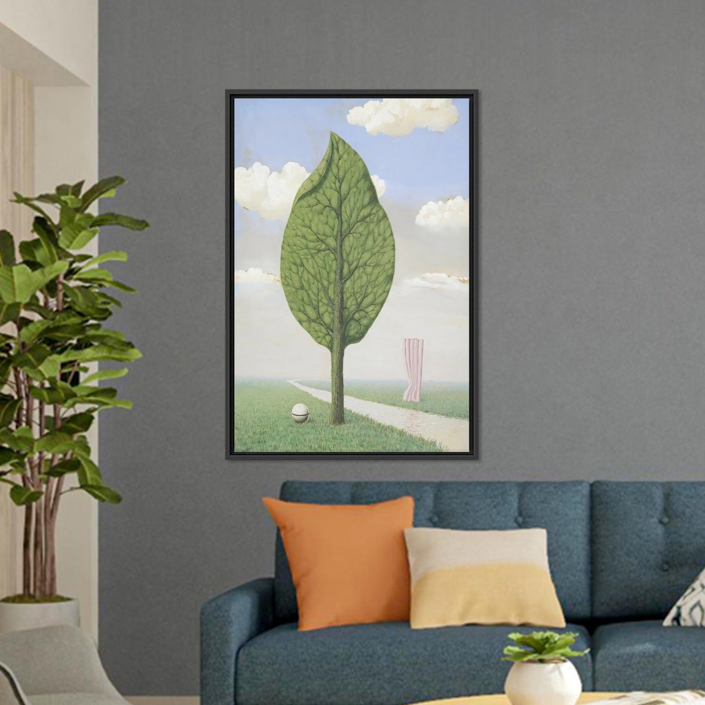 Abstract Green Tree Canvas Art - Teacher Gift, Green Wall Hanging, Office Decor