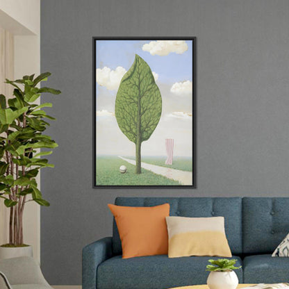 Abstract Green Tree Canvas Art - Teacher Gift, Green Wall Hanging, Office Decor
