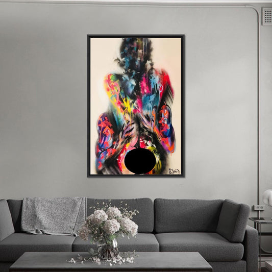 Graffiti Canvas Art: Couple Kiiising Poster, Erotic Wall Hangings, Personalized Gift For Her