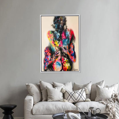 Graffiti Canvas Art: Couple Kiiising Poster, Erotic Wall Hangings, Personalized Gift For Her