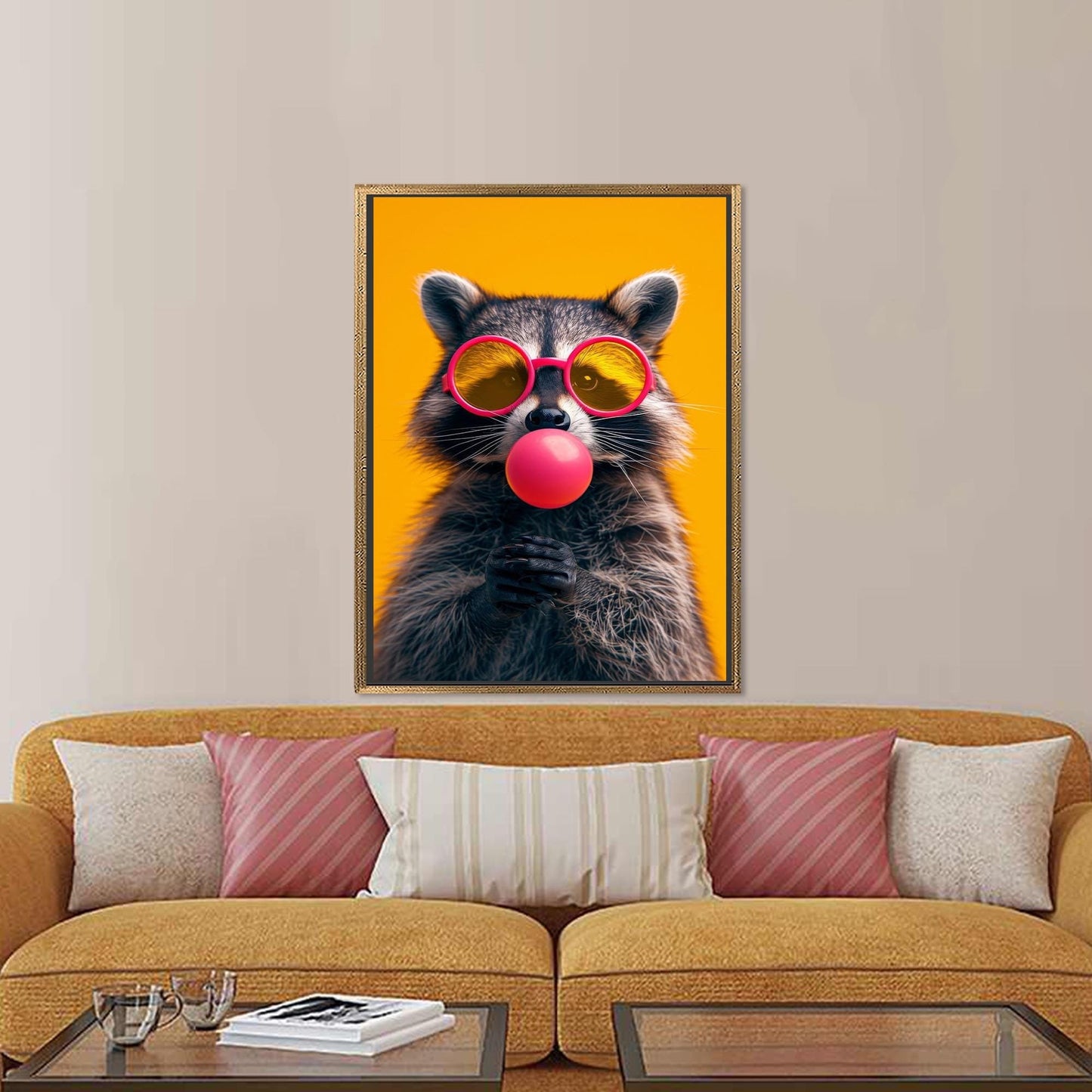Raccoon Abstract Canvas Print