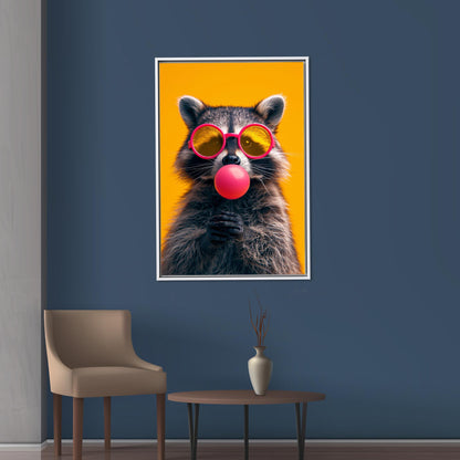 Raccoon Abstract Canvas Print
