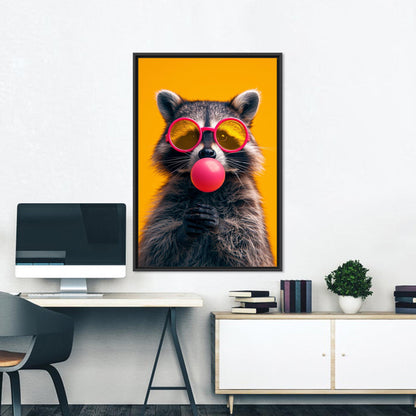 Raccoon Abstract Canvas Print