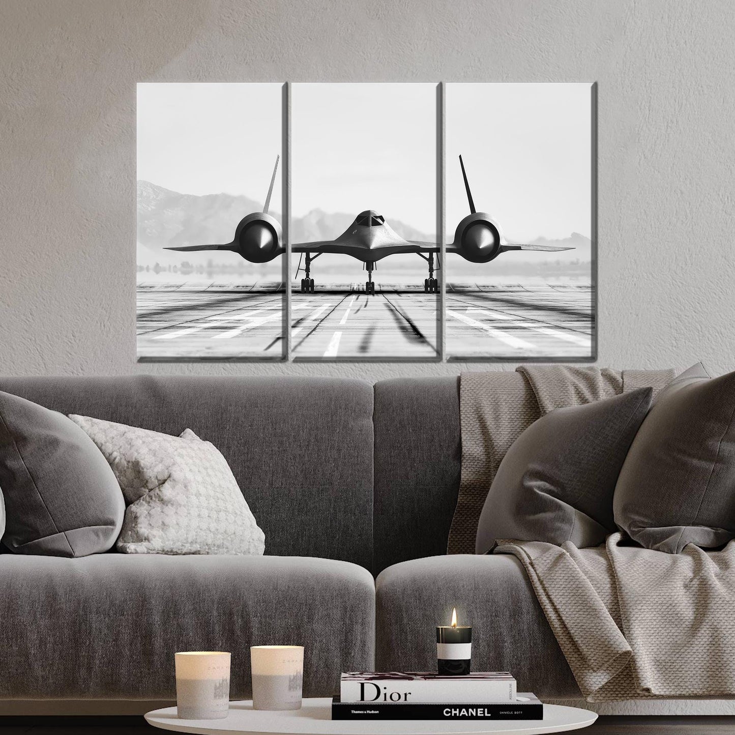 Jet Plane Airport 3D Fighter Canvas Print