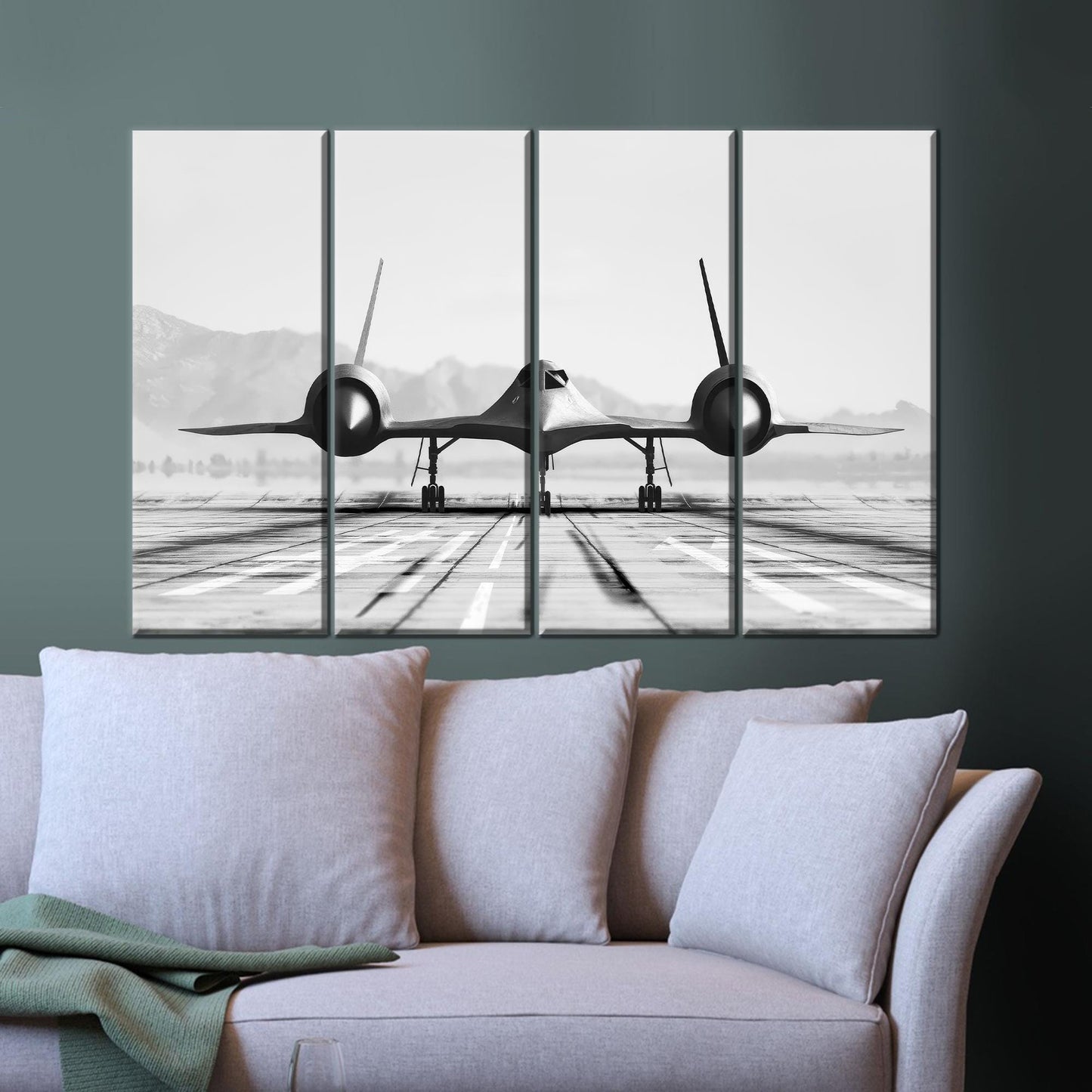 Jet Plane Airport 3D Fighter Canvas Print