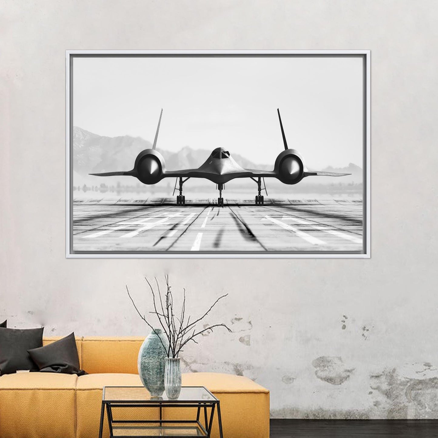 Jet Plane Airport 3D Fighter Canvas Print