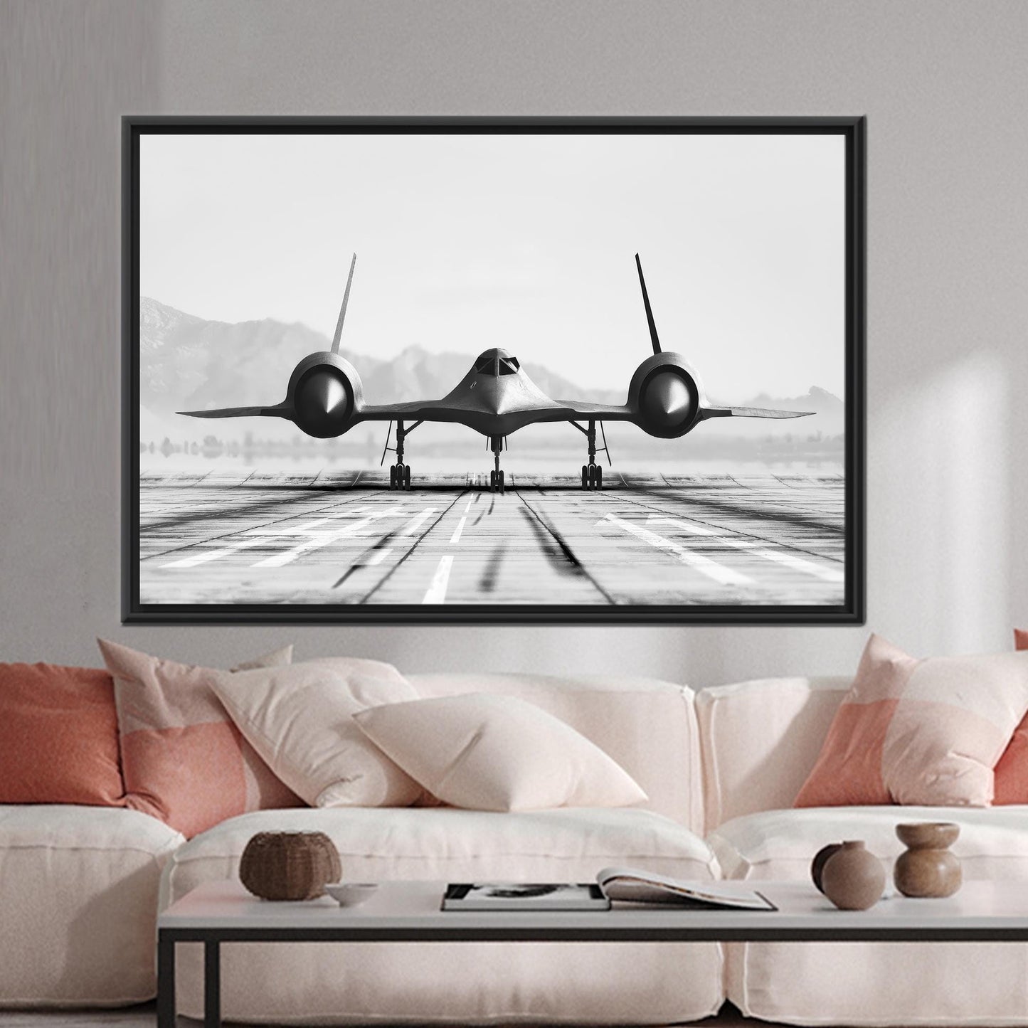 Jet Plane Airport 3D Fighter Canvas Print