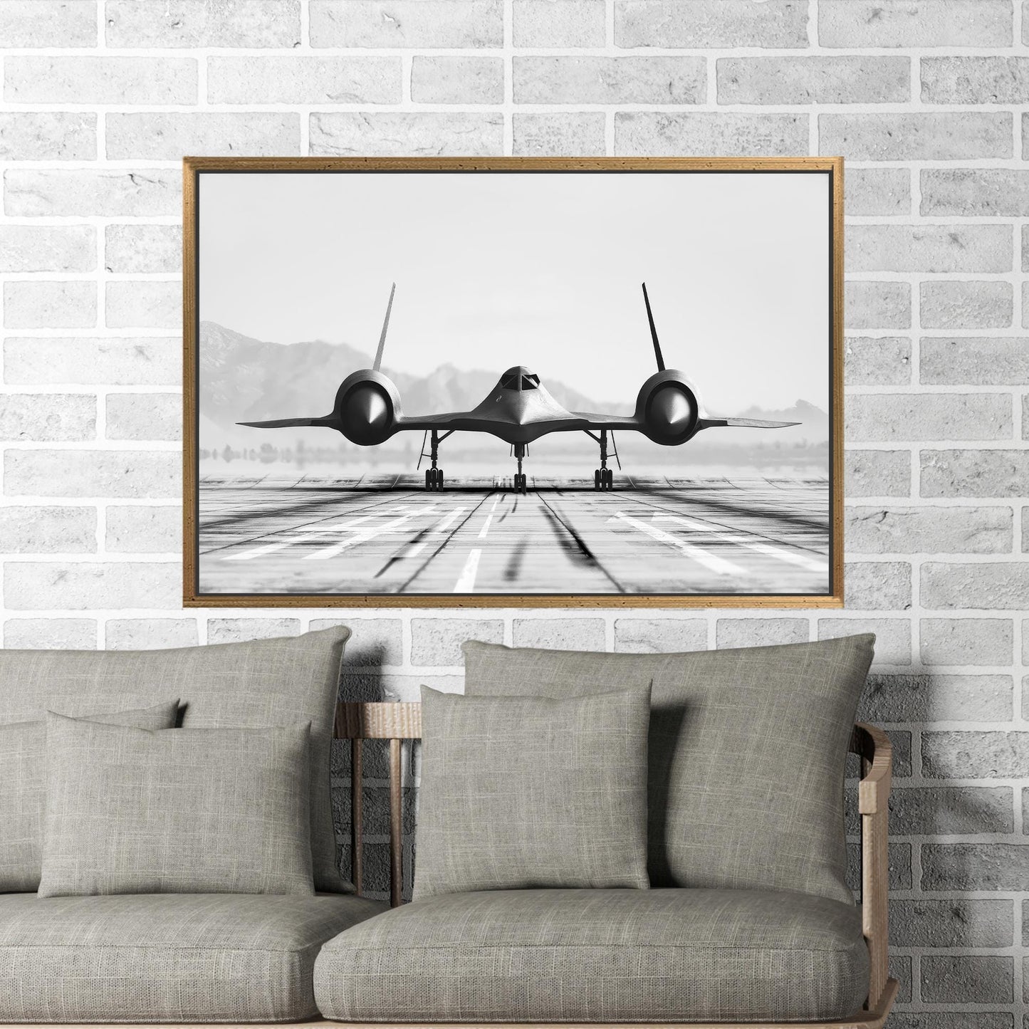 Jet Plane Airport 3D Fighter Canvas Print