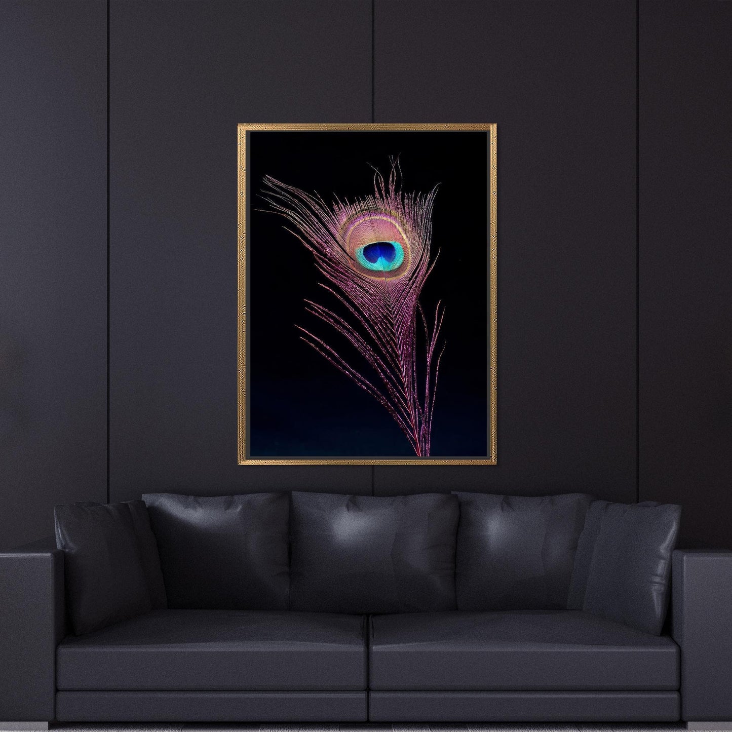 Purple Peacock Feather Canvas Print