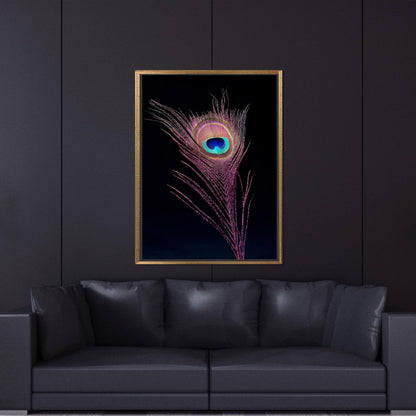 Purple Peacock Feather Canvas Print