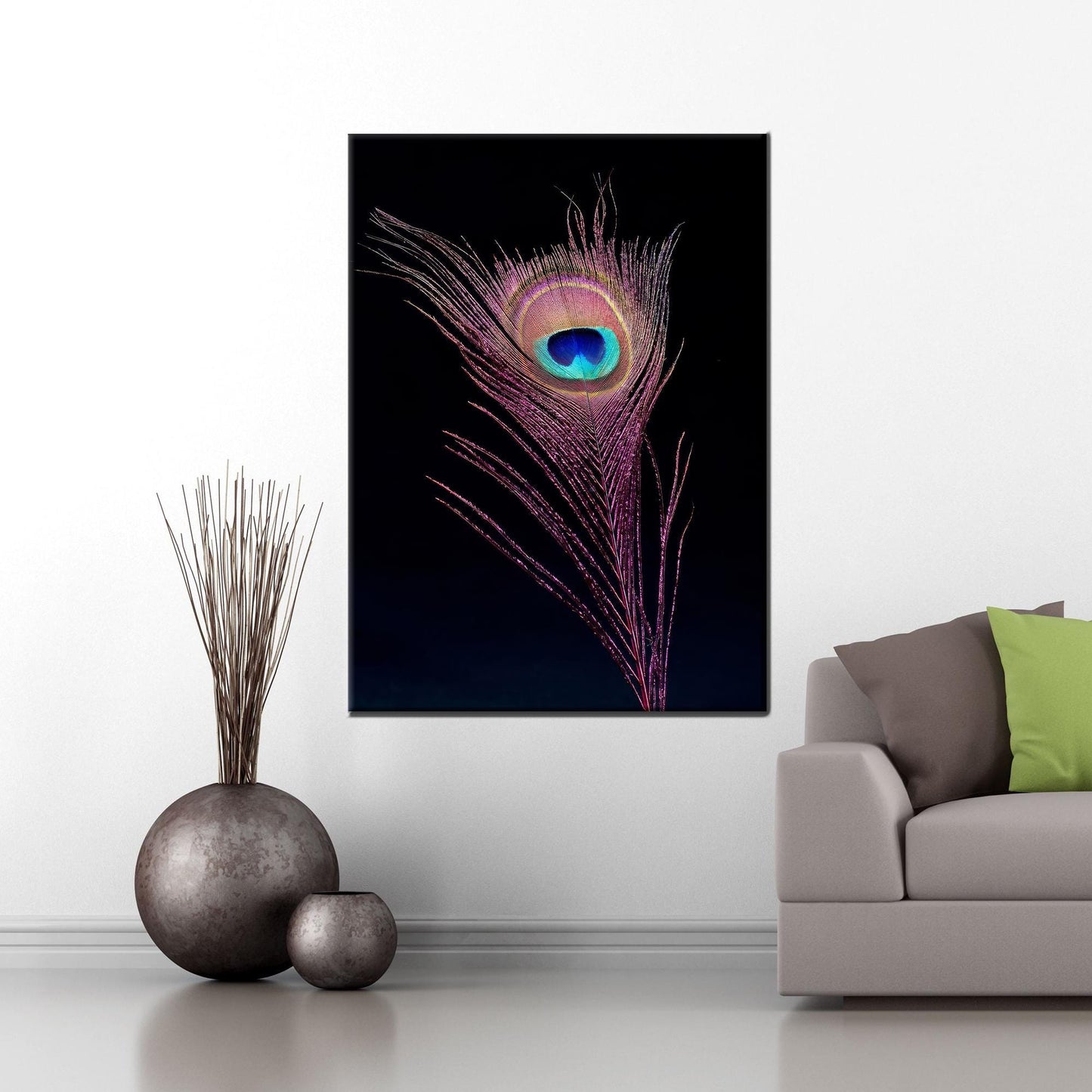 Purple Peacock Feather Canvas Print