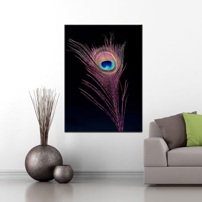 Purple Peacock Feather Canvas Print