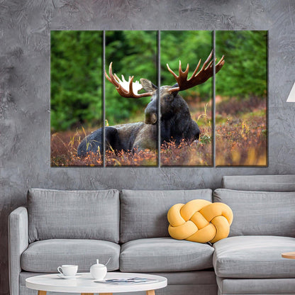 Bohemian Tree Floating 3D Horn Canvas Print