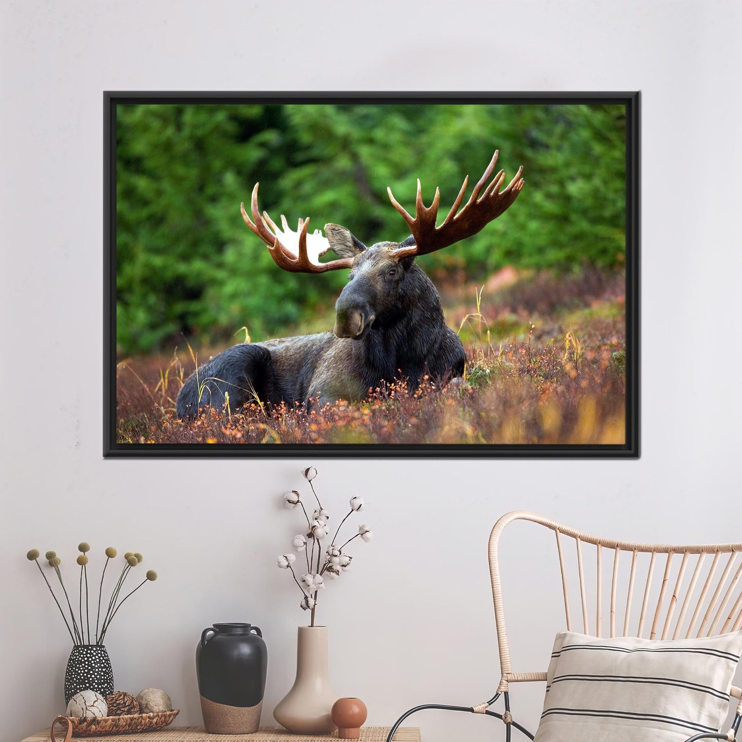 Bohemian Tree Floating 3D Horn Canvas Print