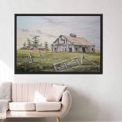 Boho Farm Landscape Canvas Print
