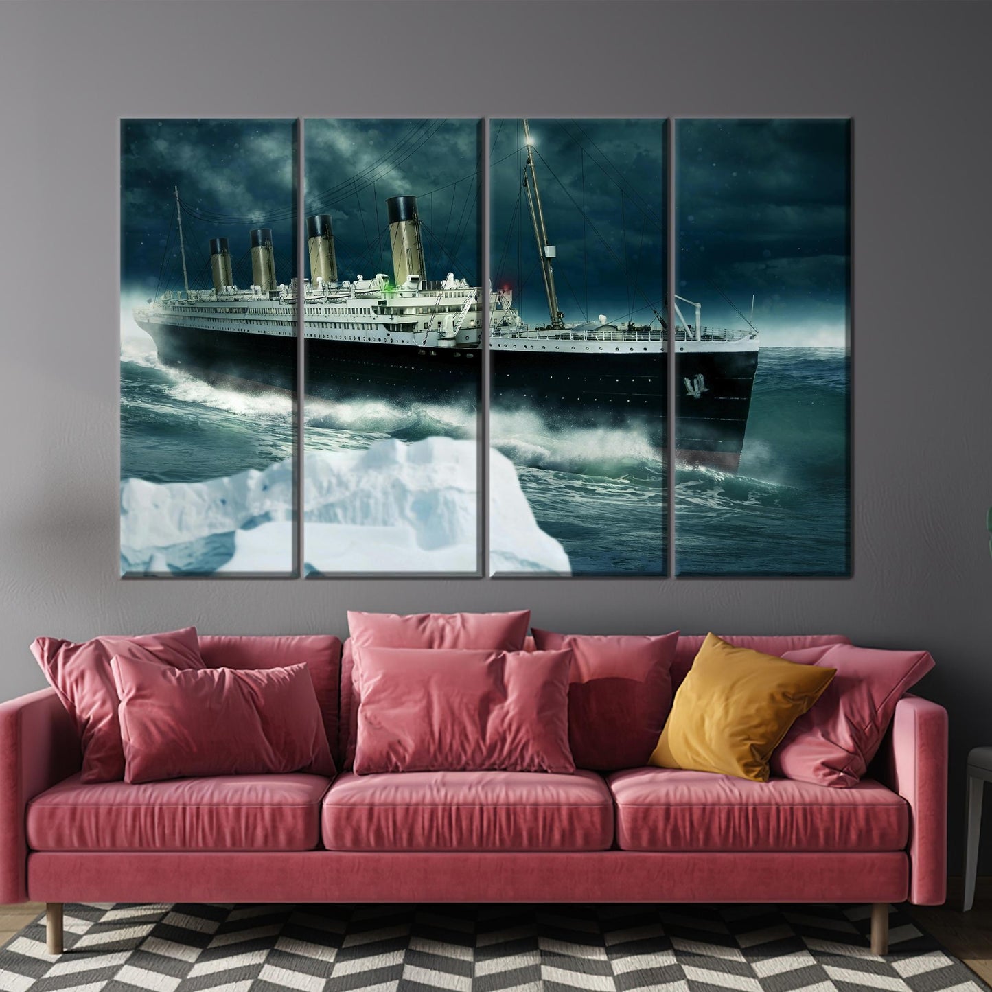 Bohemian Coastal Titanic 3D Canvas Print