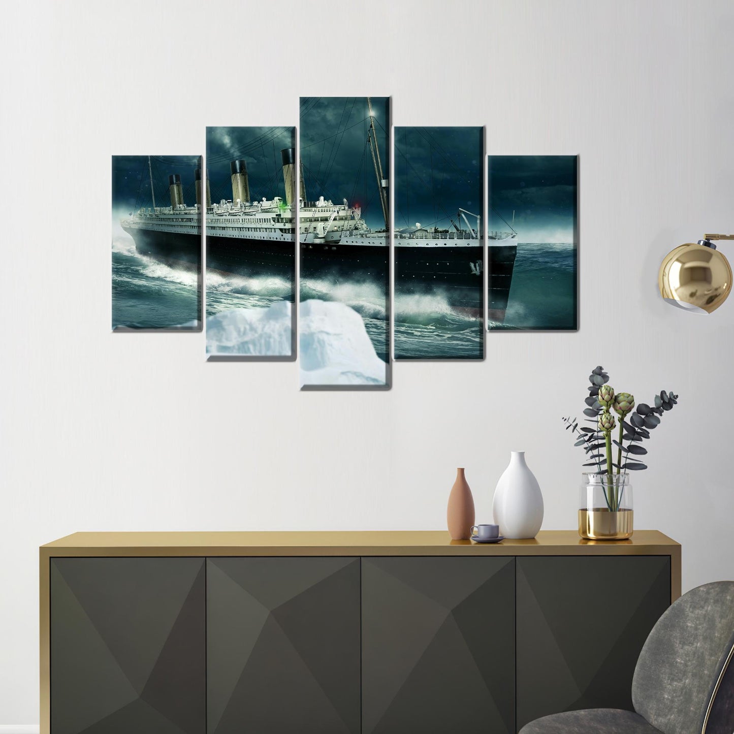 Bohemian Coastal Titanic 3D Canvas Print