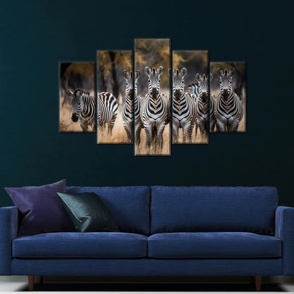 Zebra Forest Animal Poster Canvas Print - Minimalist Wild Canvas Art for Home Decoration