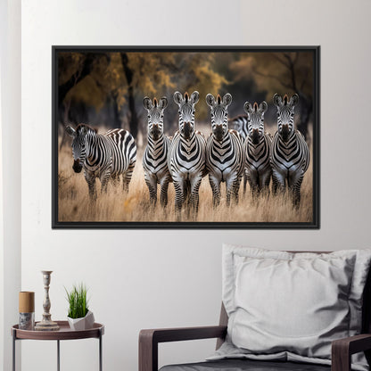 Zebra Forest Animal Poster Canvas Print - Minimalist Wild Canvas Art for Home Decoration