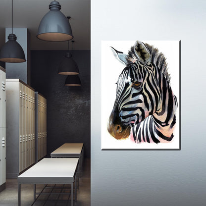 Zebra Lover Wall Hangings: Abstract Animal Wall Decor Canvas Print