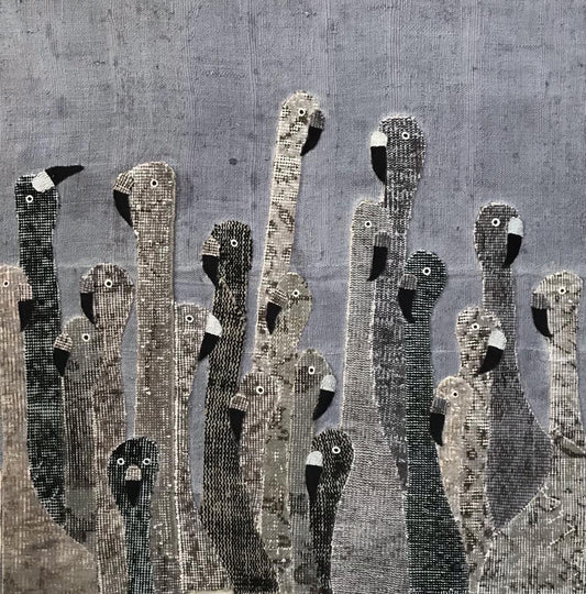 Monochrome Elegance The Flamingo's Grace in Black and White — additional artwork view