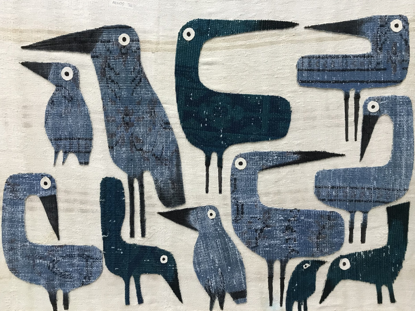 Wings and Weavings Bird's Portrait on Rug — additional artwork view